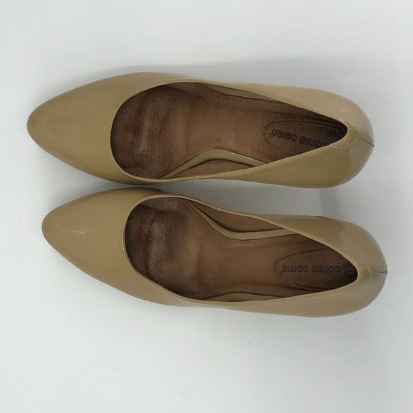 CORSO COMO Nude Patent Leather Platform Stilleto Heels - Picture 3 of 6